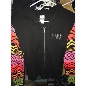Victoria's Secret PINK Aztec Sleeve Sequin Hoodie